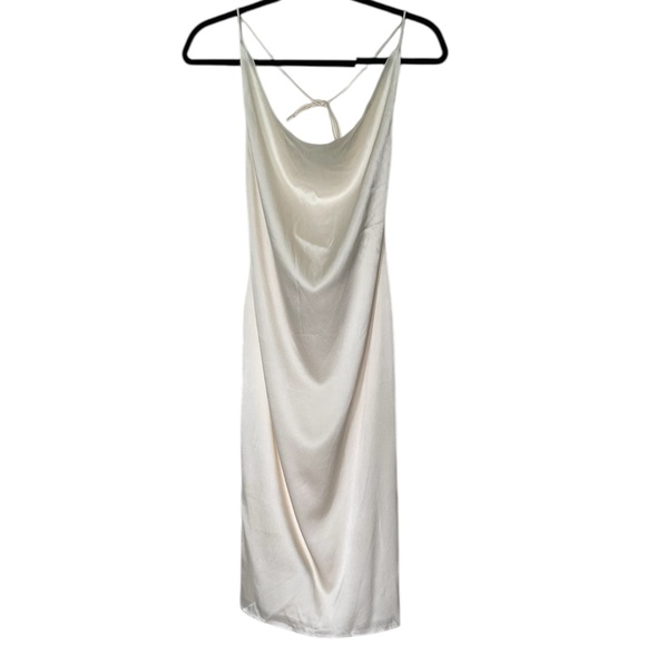 Bossa Slipped Up Silk Dress Medium Cream - Picture 5 of 11